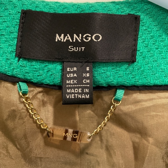 Mango Textured Emerald Green Suit Blazer - Picture 3 of 3